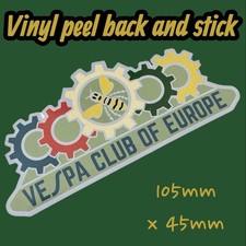 Vespa vespa ingranaggio vinile stick su adesivo Vespa club d'Europa scooter ciclomotore classico