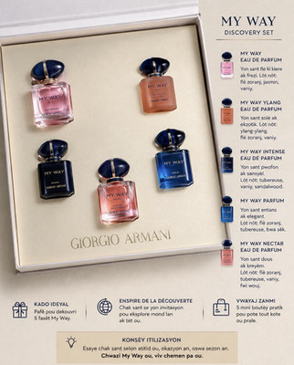 Giorgio Armani My Way Discovery Set EDP Spray Miniature Sample Size 5 x 4 mL
