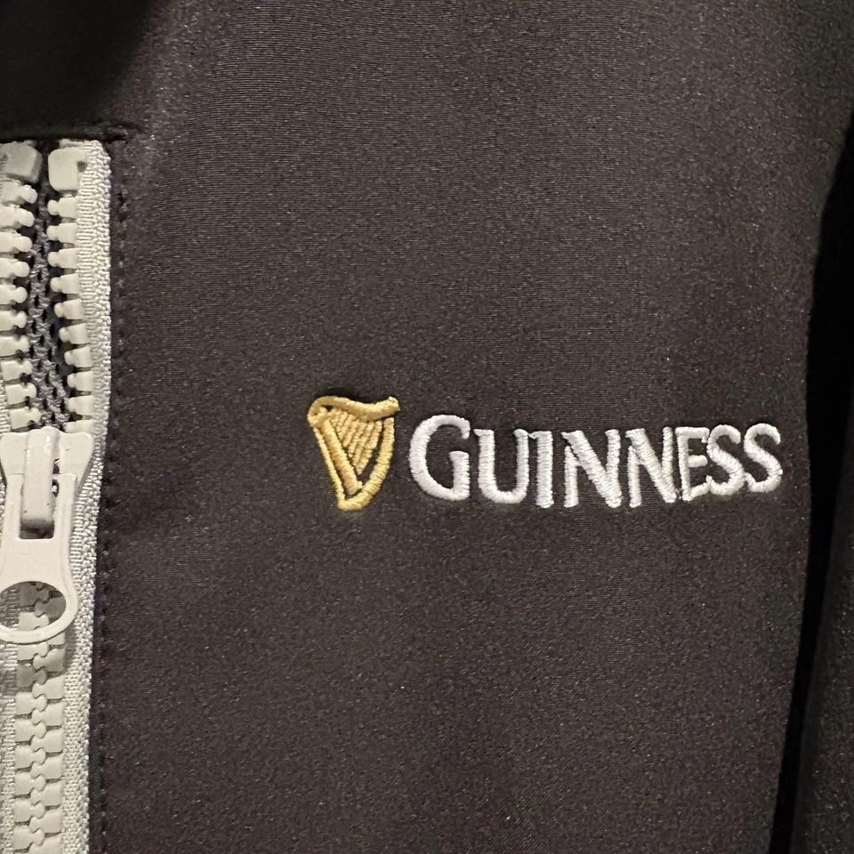 Guinness Black Softshell Jacket XL Zip Front Licensed Traditional Craft Ireland - Image 3 of 4