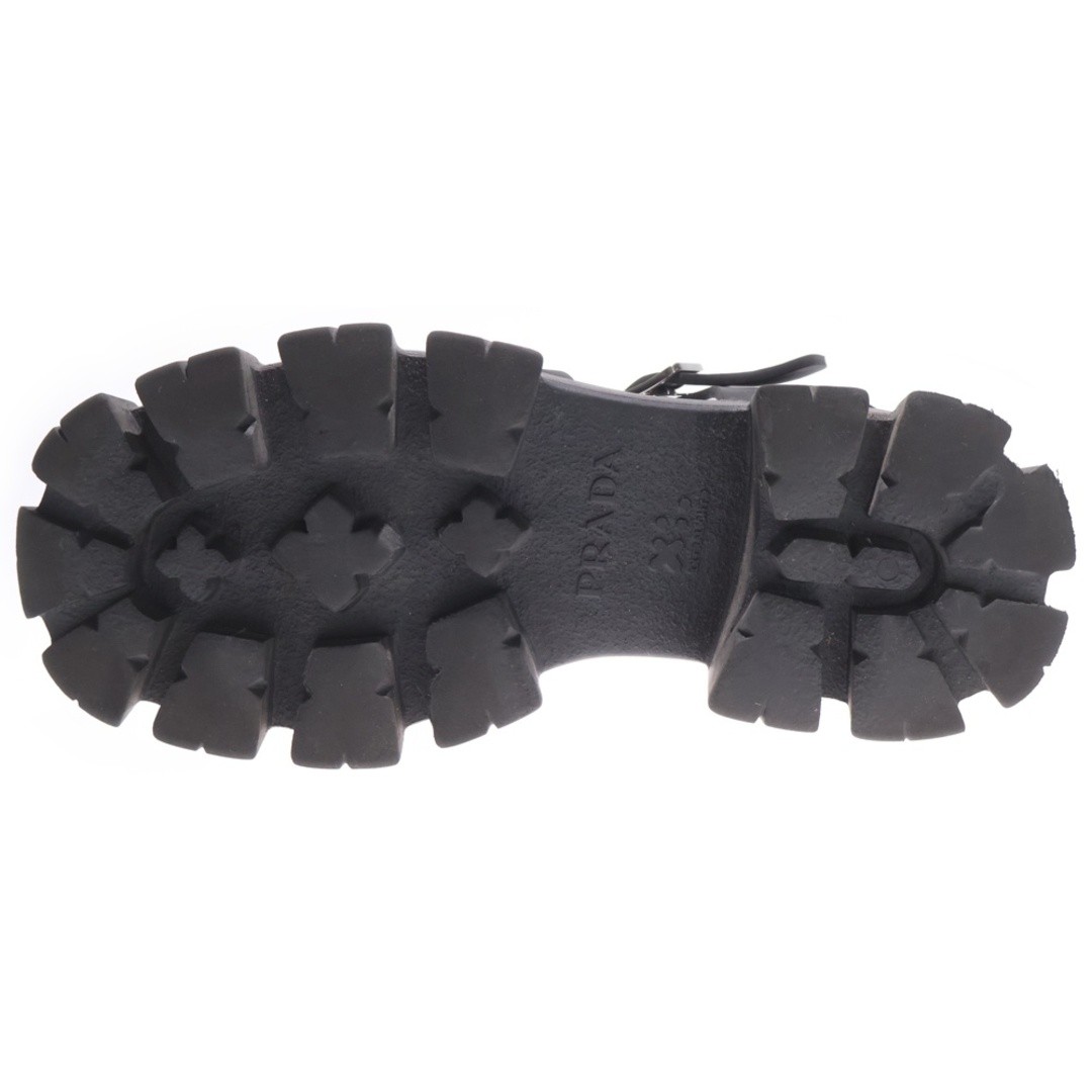 PRADA Monolith Round Toe Sandals Triangle Logo Rubber Shoes Black 1x853M Used 85 thumbnail 5