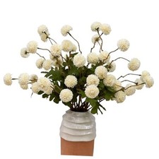 10 Stems Fake Flowers Eucalyptus Stems Realistic Artificial Milky White