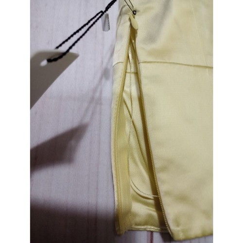 Jason Wu Shirt Ladies Extra Small Yellow Satin Crop Top Sleeveless - Picture 4 of 7