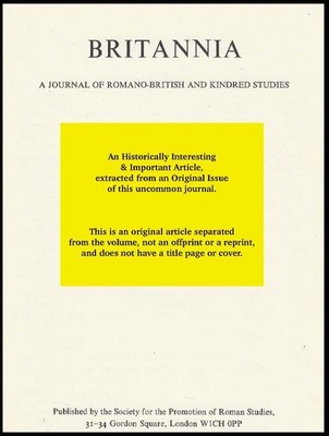 DESIGNING ROMAN ROADS. AN ORIGINAL ARTICLE FROM BRITANNIA. A JOURNAL OF ROMANO-B