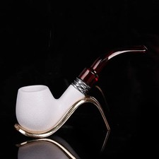 Pipe Meerschaum Smoking Tobacco Case Carved Hand Block Vintage Pfeife Pipes New