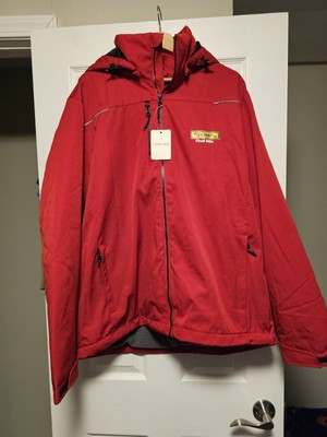 #ad #ad Trimark Mens XL Nylon Coat Jacket Full Zip In Fleece Lining JB Hunt Logo Red $49.99