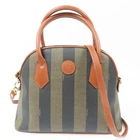 FENDI  Pecan 2-Way Shoulder Bag Vintage Handbag khaki Italy PVC Women 103379