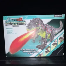 Electronic Walking Dinosaur T-Rex with Simulated Flame Spray Lay Eggs Roaring