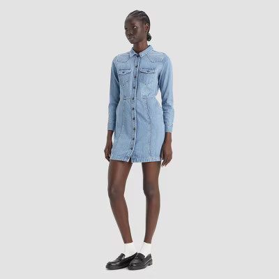 levi's long sleeve dress Quincey Long-Sleeve Maxi Dress