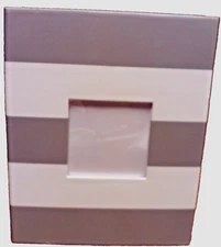 Gray & White Striped Photo Album 9x7x2" Book Bound-Nielsen Bainbridge Group  P28