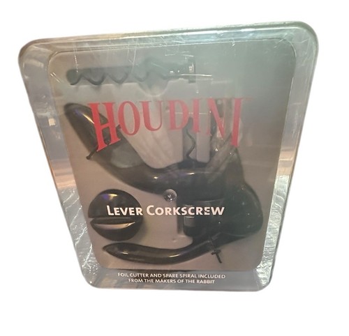 NEW Houdini Lever Corkscrew Wine Bottle Opener Foil Cutter Spare Spiral Included - Picture 1 of 4