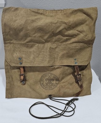 Vintage 1960's Boy Scouts of America New York  No 574 Haversack Canvas Back Pack