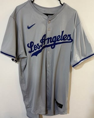Los Angeles Dodgers Nike Authentic Collection Gray Toad Jersey Size 52