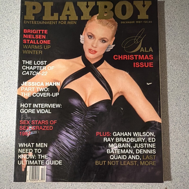 Playboy Magazine December 1987 Christmas Issue Brigitte Nielsen Cover