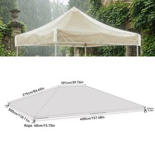 Transparent Waterproof Gazebo Top Replacement Canopy Sunshade Patio Garden Cover
