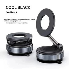 Magnetic Vacuum Phone Holder for Car Zinc Alloy Suction Mount Adjustable Stand