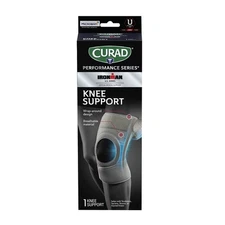 CURAD Performance Series IRONMAN Knee Support with Side Stabilizers, Adjustable,