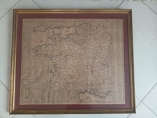 RARE CARTE GEOGRAPHIQUE ANCIENNE DE FRANCE  18ème remarques curieuses  CHATELAIN