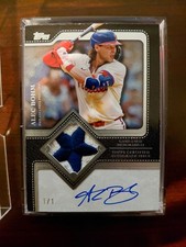 Topps 2025 Update Flagship Autograph Patch Alec Bohm Platinum 1/1 Phillies