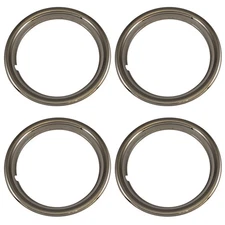CoasttoCoast Wheel Trim Ring Set, Chrome-Plated ABS Plastic, Universal Fit for