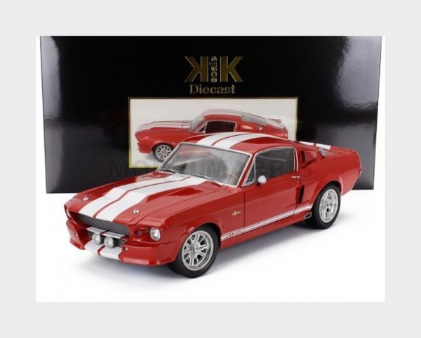 KK-Scale KKDC120173 Ford USA - Mustang Shelby GT500 Eleanor Coupe 1967 - Red Whi-image