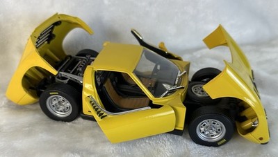 Anson 1/18 Yellow Lamborghini Miura Diecast Model Car Metal Series Foreign NICE!