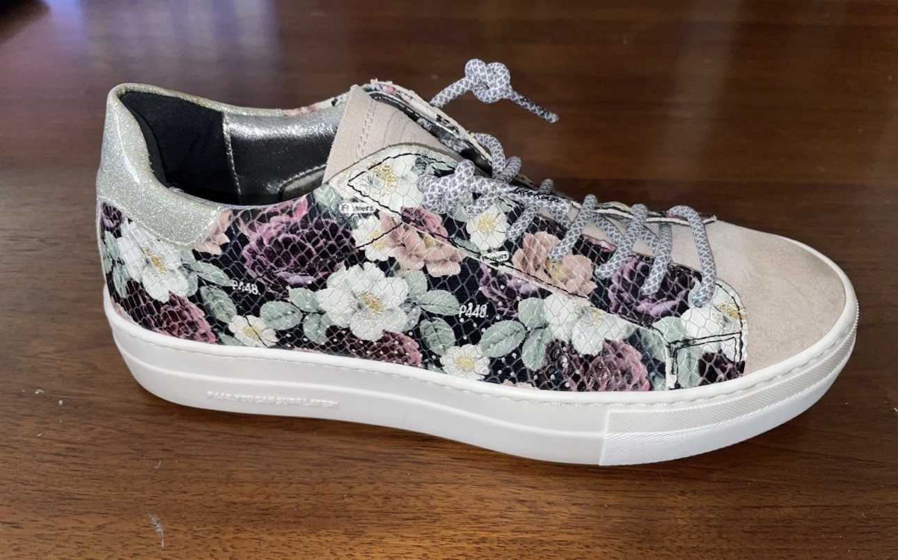 P448 Floral Python-Embossed Platform sneakers (Wo… - image 7