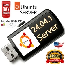Ubuntu Server 24.04.1 LTS Bootable USB (64-bit, Legacy & UEFI Compatible)