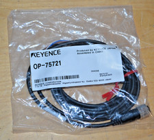 New Keyence OP-75721 Connector Cable M12, Straight, 2 meter, PVC J