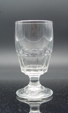 Art Deco Grogglas S&auml;chsische Glasfabrik um 1920 Weinglas Pressglas Fu&szlig;becher