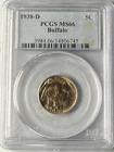 1938-D 5C Buffalo Nickel PCGS MS66 - Highest Levels of Detail and Luster