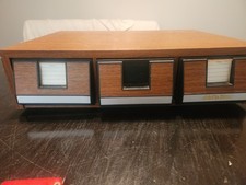 VTG Add'n Stac 3 Drawer Audio Cassette Tape Storage Case Faux Wood Grain PO
