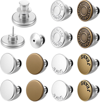 12 StüCk JeansknöPfe Ohne NäHen, Hosen Ersatz KnöPfe Button Pins 17Mm