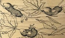 Stampa Rosa ~ House Mouse ~ Fall Commuters ~ 265 ~  1998 - Wood Mounted Stamper