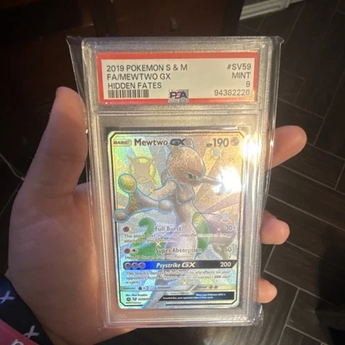 Nintendo Pokémon Mewtwo GX SV59/SV94 Hidden Fates Shiny Vault PSA 9 2019 Holo