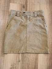 GAP Jeans Stretch Corduroy Mini Skirt Womens Size 2 Beige Tan Y2K Classic