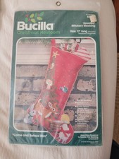 Bucilla Christmas Heirloom "Come and Behold Him" Jeweled Stocking Kit.