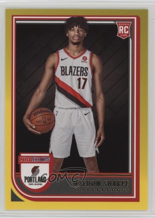 2022-23 Panini NBA Hoops Rookies Yellow Shaedon Sharpe #237 3g6
