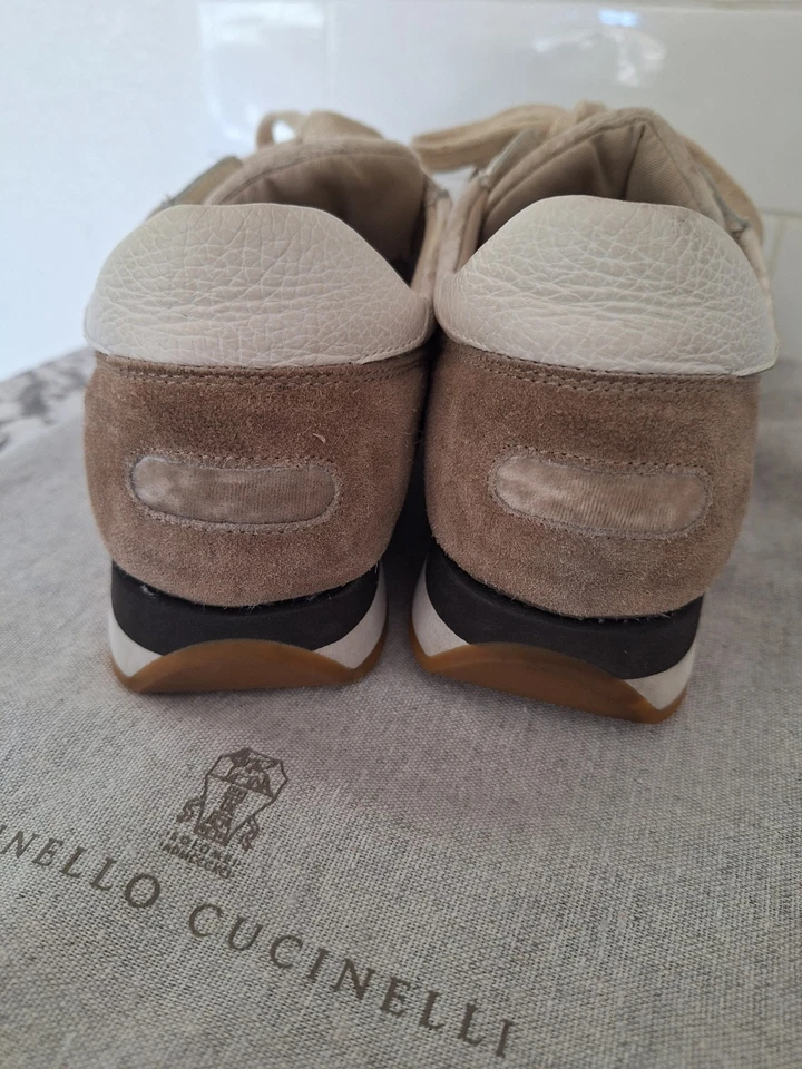 BRUNELLO CUCINELLI Mujer Terciopelo Gamuza Tenis, Talla 41/US 10 Foto 3 de 4
