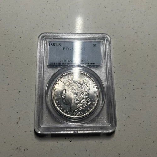 PCGS RATED MS 65! 1881-S SILVER MORGAN, PROOF LIKE COIN. UNDERGRADE?