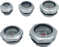 5 Pcs Oil Sight Glass 1/4'' 1/2'' 3/4'' 3/8'' 1'' Male Threaded Stainless... 