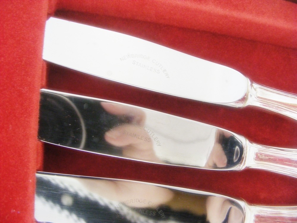 44 Piece Vintage Silver Plate Canteen Cutlery Set 6 Settings Kings