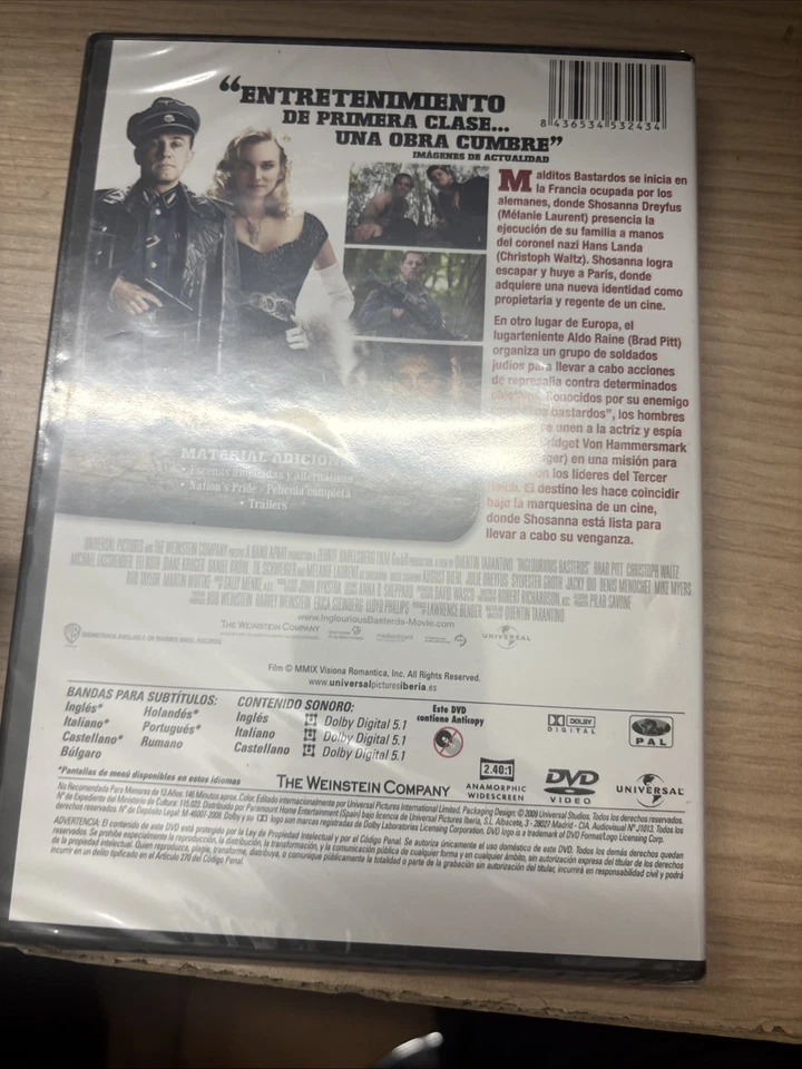 Malditos Bastardos DVD Edición Española Nuevo Precintado - Imagen 2 de 2