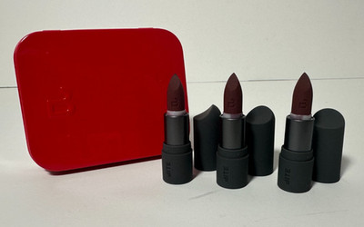 3x Bite Beauty Power Move Soft Matte Lipstick MORELLO Mini Travel NWOB Berry