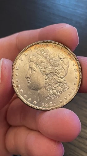 1885 Morgan Silver Dollar $1 Unc ++++ Beautiful Rainbow Toning