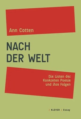Nach der Welt Die Listen der Konkreten Poesie ... Ann Cotten Taschenbuch Deutsch