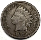 1891 Indian Head Cent Penny Good Condition 1c One Cent US Coin- 0873