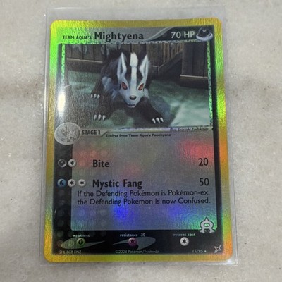Team Aqua's Mightyena 15/95 Team Magma vs Team Aqua Rare Reverse Holo