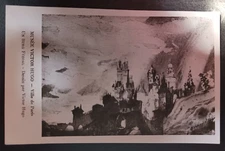 vtg postcard RPPC art Musee Victor Hugo Un Burg Feodal dessin unposted France