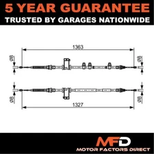 Fits Ford Fiesta 2008-2017 B-Max 2012-2018 MFD Centre Hand Brake Cable