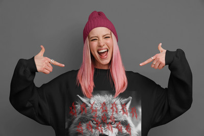 ''Savage Wolf Crewneck: Perfect for Wolf & Dog Lovers. Ideal Gift. Explore Now!''
